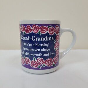 Vintage Abbey Press Great-Grandma Blessing Heaven 90s Coffee tea cup cottagecore